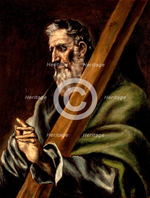 The Apostle St. Andrew, c1600. Creator: School of El Greco.