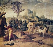 The Apostle Philip Baptizing the Eunuch 16th century. Artist: Jan van Scorel