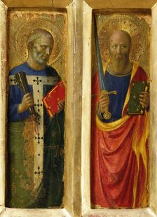 The Apostles Peter and Paul (From the Perugia Altarpiece), ca 1437. Creator: Angelico, Fra Giovanni, da Fiesole (ca. 1400-1455)