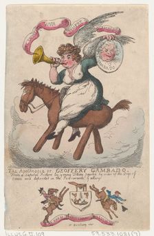 The Apotheosis of Geoffery Gambado, 1808., 1808. Creator: Thomas Rowlandson
