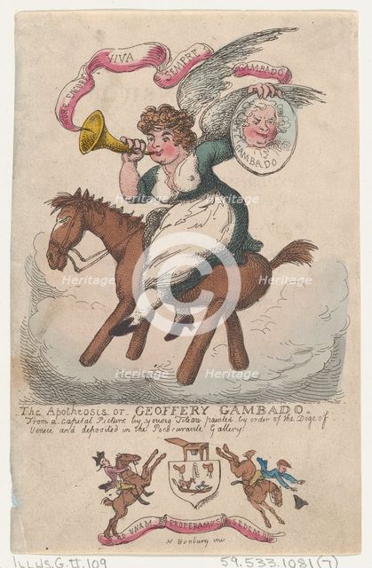 The Apotheosis of Geoffery Gambado, 1808., 1808. Creator: Thomas Rowlandson.