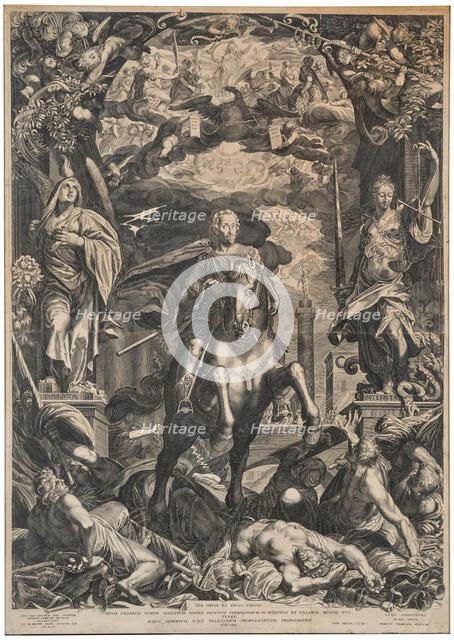 The Apotheosis of Emperor Ferdinand II of Austria, 1629. Creator: Sadeler, Aegidius (1575-1629).
