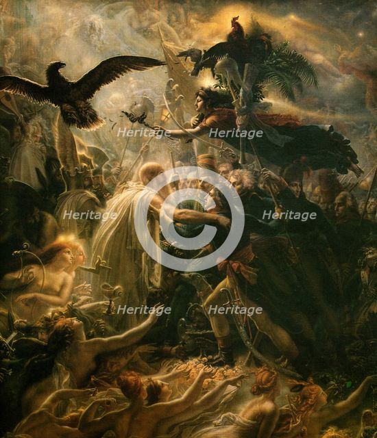 The Apotheosis of French Heroes Who Died for the Country During the War for Liberty, Early 19th cent Artist: Girodet de Roucy Trioson, Anne Louis (1767-1824)