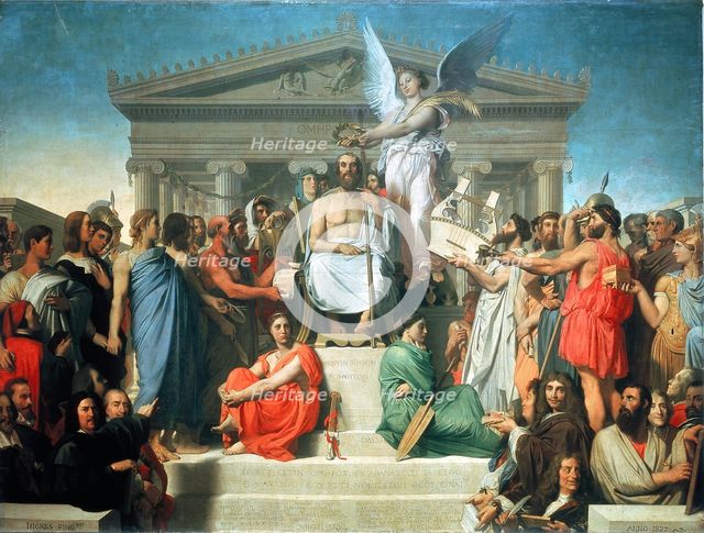 'The Apotheosis of Homer', 1827. Artist: Jean-Auguste-Dominique Ingres