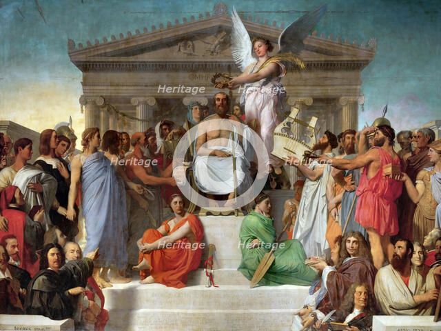 The Apotheosis of Homer. Artist: Ingres, Jean Auguste Dominique (1780-1867)