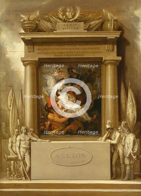 The Apotheosis of Nelson, 1807. Artist: West, Benjamin (1738-1820)
