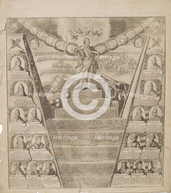 The Apotheosis of Peter's Military Glory, 1717. Artist: Pickaert, Pieter (ca 1670-1737)