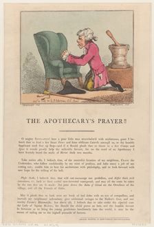 The Apothecary's Prayer!!, July 30, 1801., July 30, 1801. Creator: Thomas Rowlandson