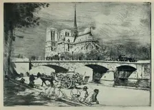 The Apse of Notre Dame 1915. Artist: Edgar Chahine
