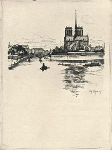 The Apse of Notre Dame 1915. Artist: Eugene Bejot