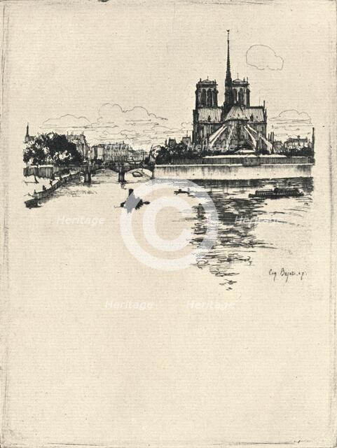 'The Apse of Notre Dame', 1915. Artist: Eugene Bejot.