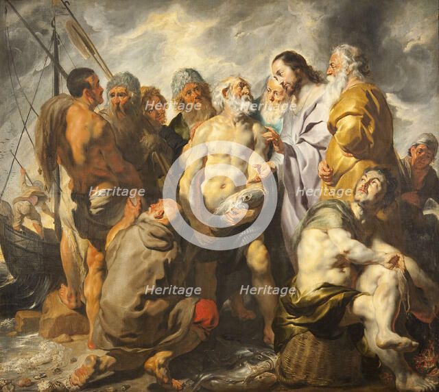 The Appointment of Peter as Chief Shepherd of the Church, c. 1616-1617. Creator: Jordaens, Jacob (1593-1678).