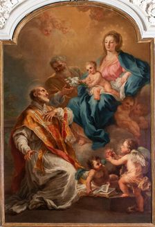 The Apparition of the Holy Family to Saint Philip Neri, Mid of the 18th cen.. Creator: Bonito, Giuseppe (1707-1789)