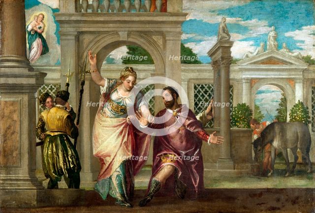 The Apparition of the Tiburtine Sibyl to Caesar Augustus, 1500s. Creator: Veronese, Paolo (1528-1588).
