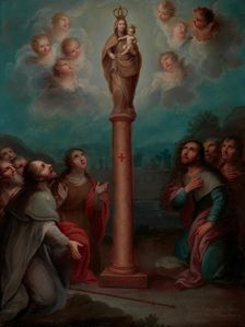 The Apparition of the Virgin of El Pilar to St. James, 1773. Creator: Nicolás Enríquez