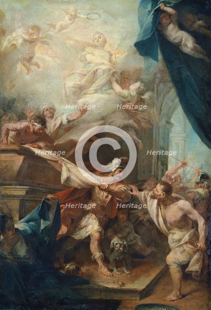 The Appearance of a Female Martyr (?), c1730. Creator: Pietro Antonio Magatti.
