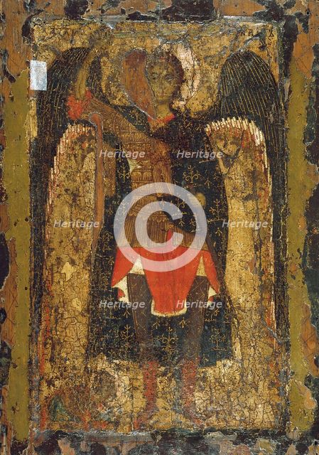 The Appearance of the Archangel Michael to Joshua, the son of Nun, early 13th century. Creator: Byzantine icon.