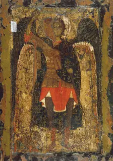 The Appearance of the Archangel Michael to Joshua, the son of Nun, early 13th century. Creator: Byzantine icon