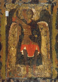 The Appearance of the Archangel Michael to Joshua, the son of Nun, early 13th century. Creator: Byzantine icon