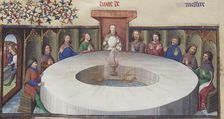 The Appearance of the Holy Grail. From Queste del Saint-Graal, 15th century. Creator: Anonymous