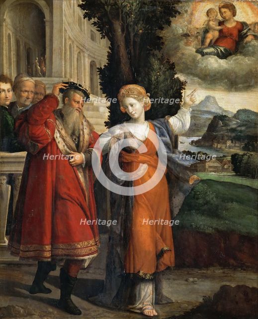 The appearance of the Virgin to Augustus and Sibyl, c. 1544. Creator: Garofalo, Benvenuto Tisi da (1481-1559).
