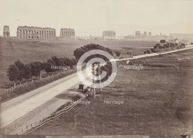 The Appian Way and Ruins of the Aqua Claudio, late 19th century. Creator: Unknown.