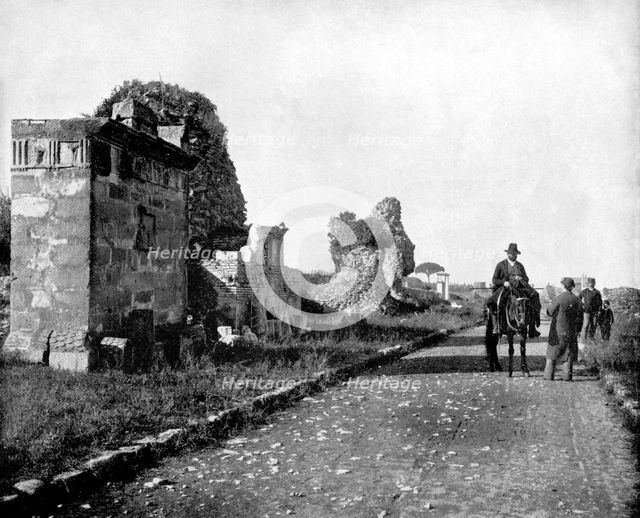 The Appian Way, Rome, 1893.Artist: John L Stoddard