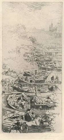 The Apple Market 1915. Artist: Auguste Lepere