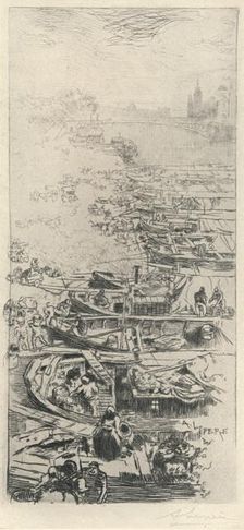 The Apple Market 1915. Artist: Auguste Lepere