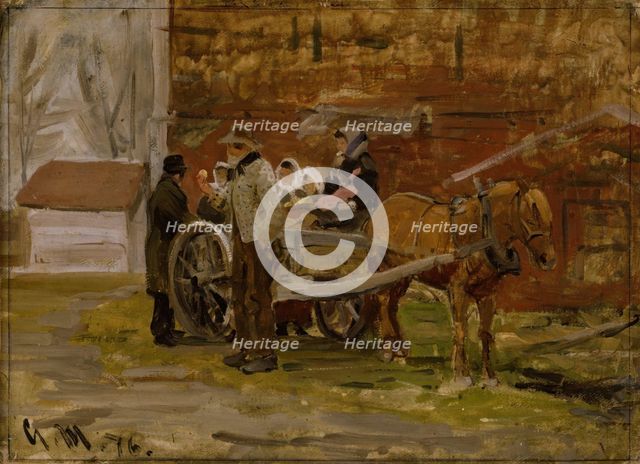 The Apple Cart, 1876. Creator: Gerhard Munthe.
