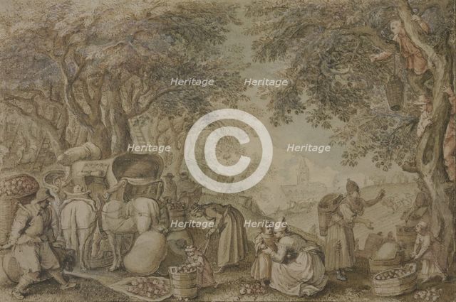 The apple harvest or autumn. Creator: Pieter Stevens.