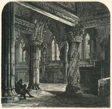 The Apprentice Pillar in Roslin Chapel c1870