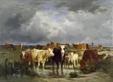 The Approach of a Storm, c1872. Creator: Emile van Marcke de Lummen