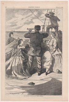 The Approach of the British Pirate "Alabama" (Harper's Weekly, Vol. VII), April 25, 1863. Creator: Unknown