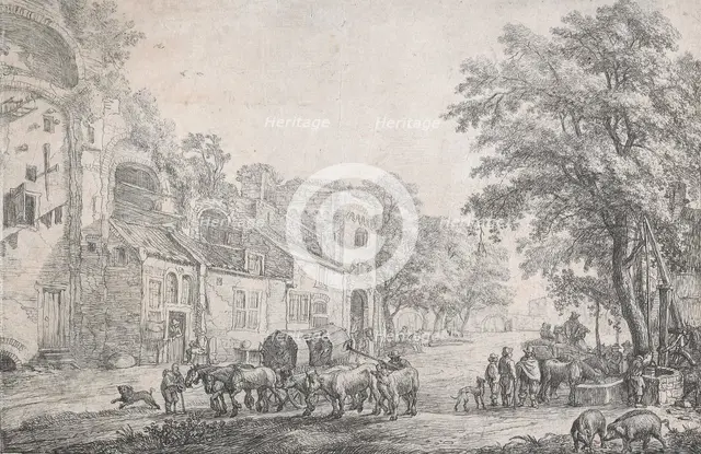 The approach to a village,  1615-1653. Creator: Simon de Vlieger.