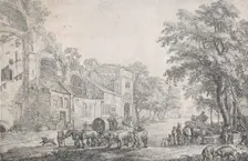 The approach to a village, 1615-1653. Creator: Simon de Vlieger