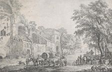 The approach to a village, 1615-1653. Creator: Simon de Vlieger