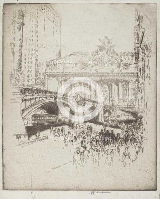 The Approach to the Grand Central, New York, 1919. Creator: Joseph Pennell.