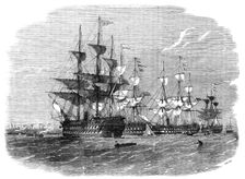 The Approaching Naval Review - H.M. Divisional Ships of the Gun-Boat Flotilla, at Moorings off Ryde, Creator: Smyth