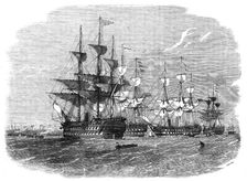 The Approaching Naval Review - H.M. Divisional Ships of the Gun-Boat Flotilla, at Moorings off Ryde, Creator: Smyth