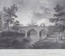 The aqueduct at Barton, near Manchester, 1793. Creator: William Orme