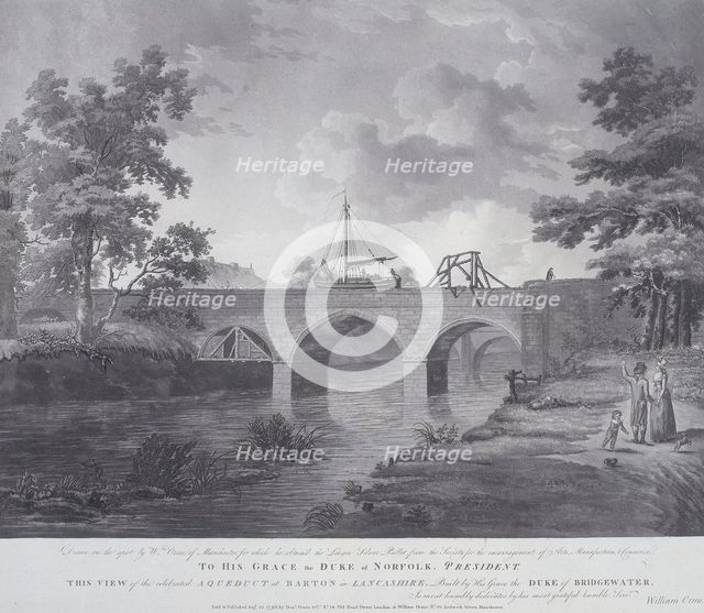 The aqueduct at Barton, near Manchester, 1793. Creator: William Orme.