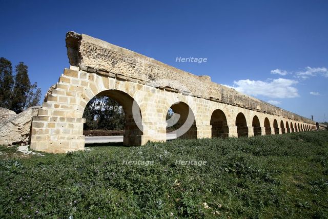 The aqueduct at Zaghouan, Tunisia. Creator: Samuel Magal.