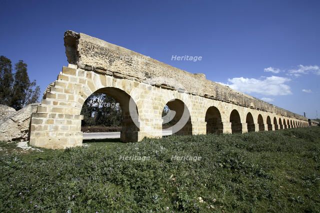 The aqueduct at Zaghouan, Tunisia. Artist: Samuel Magal