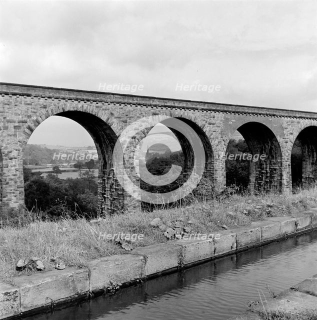 The aqueduct and viaduct at Marple, Greater Manchester. Artist: Eric de Maré