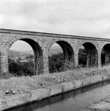 The aqueduct and viaduct at Marple, Greater Manchester. Artist: Eric de Maré