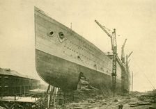 The "Aquitania" on the Stocks c1930. Creator: John Brown & Company