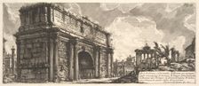 The Arch of Septimius Severus (Arco di Severo, e Caracalla), ca. 1756. Creator: Giovanni Battista Piranesi