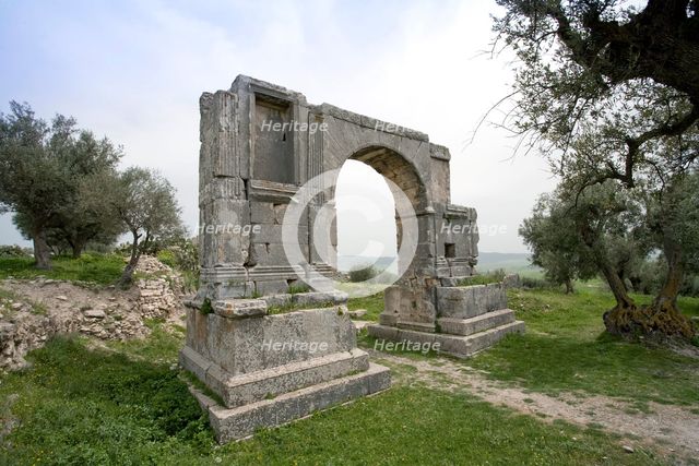 The Arch of Septimius Severus, Dougga (Thugga), Tunisia. Creator: Samuel Magal.