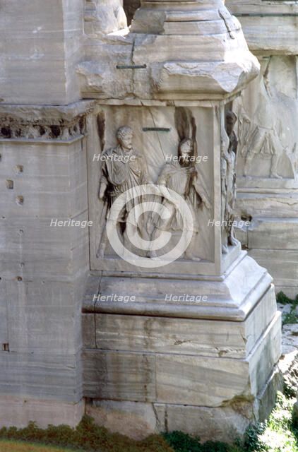 The Arch of Septimus Severus, Rome, 203 AD. Artist: Unknown